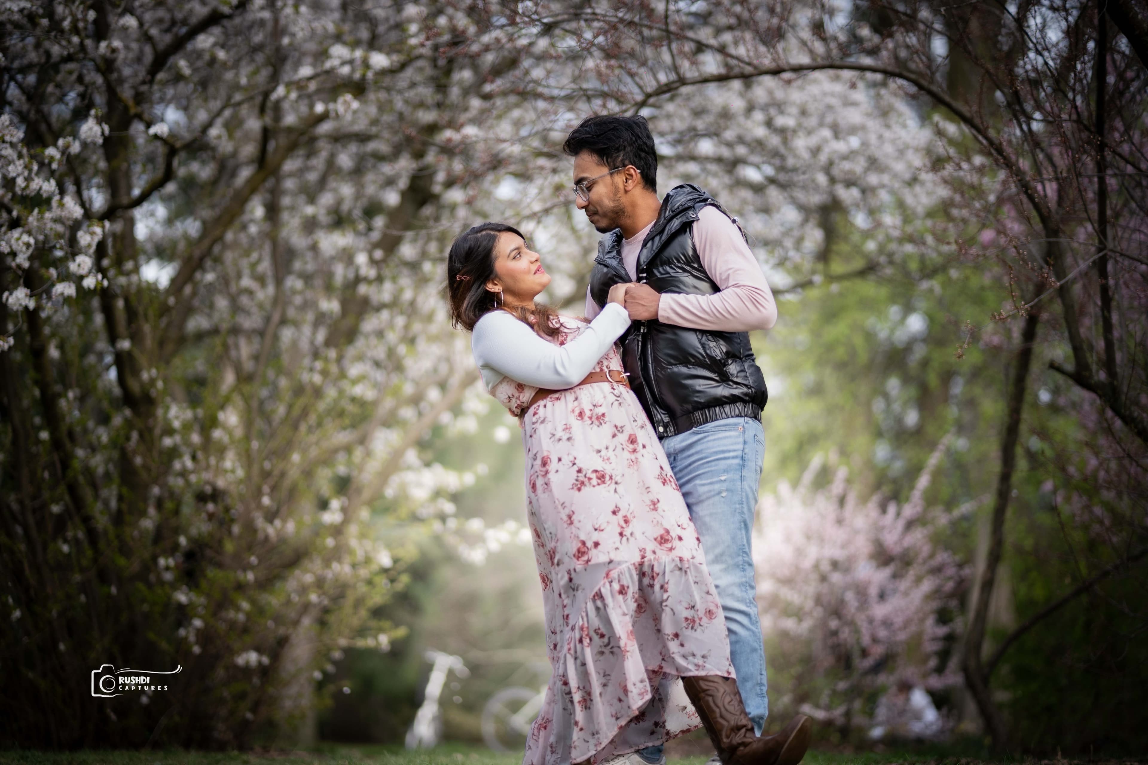 Cherry Blossom Couple Photo Shoot